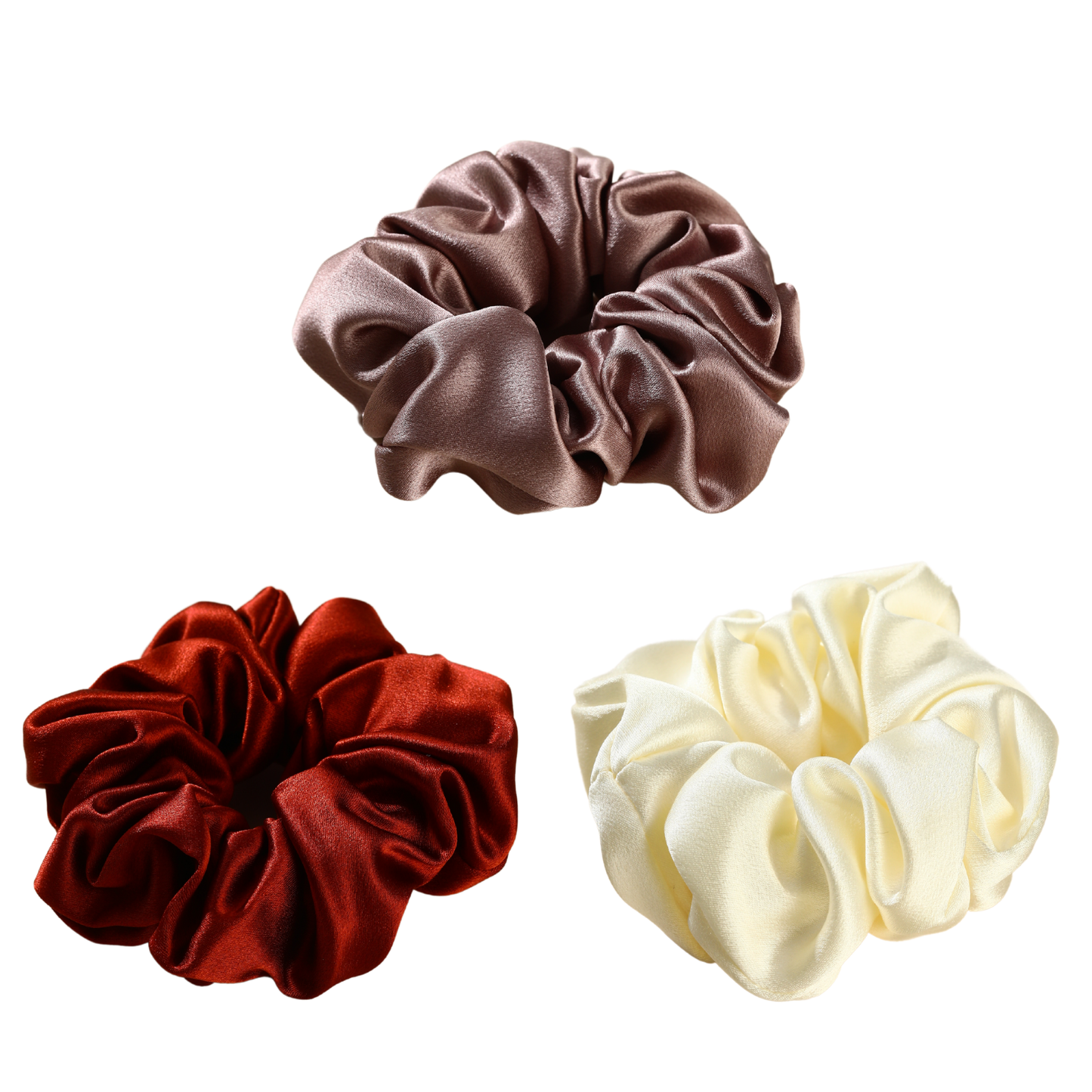 Roserel Mulberry Amethyst Sunset Scrunchie Pack of 3