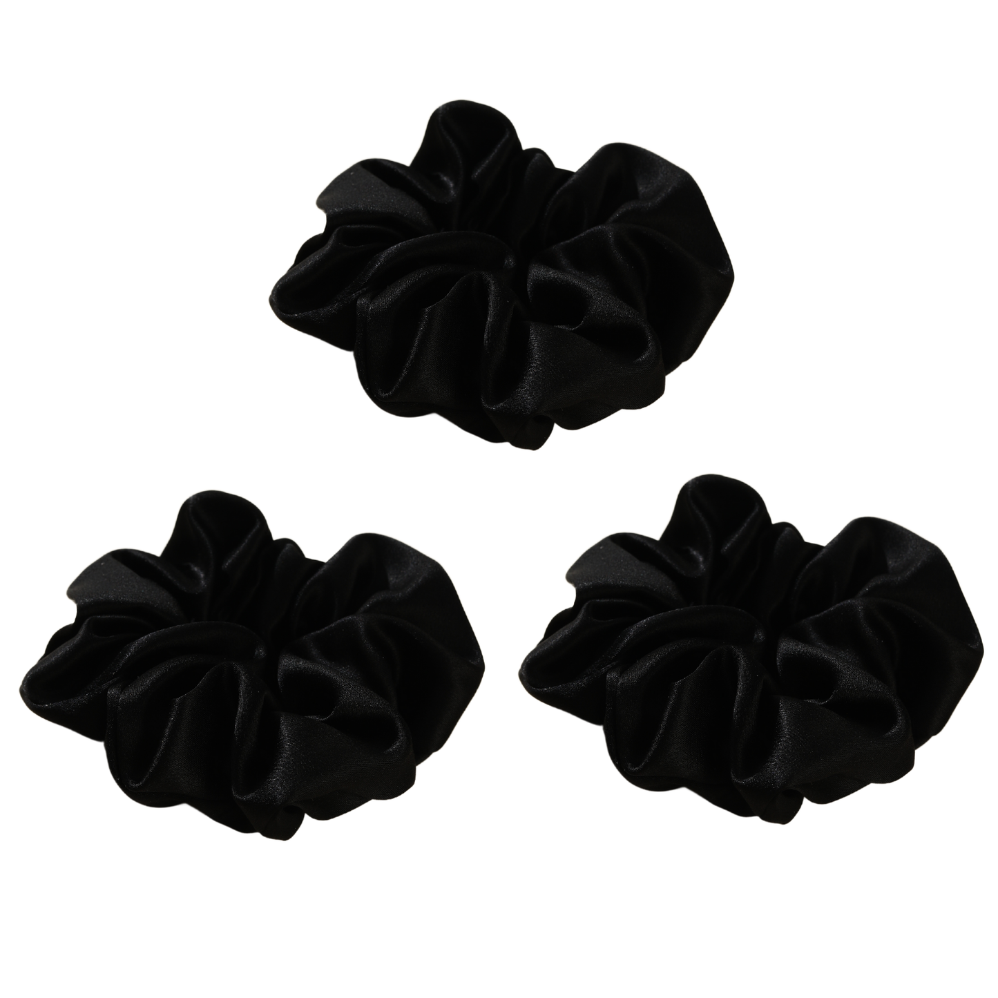 Roserel Mulberry Vanta Black Scrunchie Pack of 3