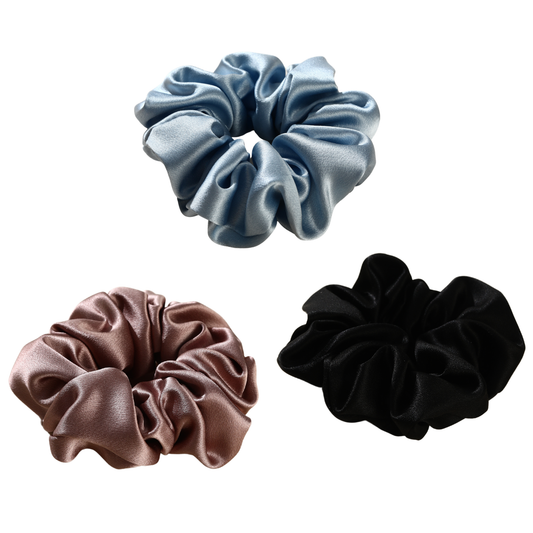 Roserel Mulberry Celestial Amethyst Scrunchie Pack of 3