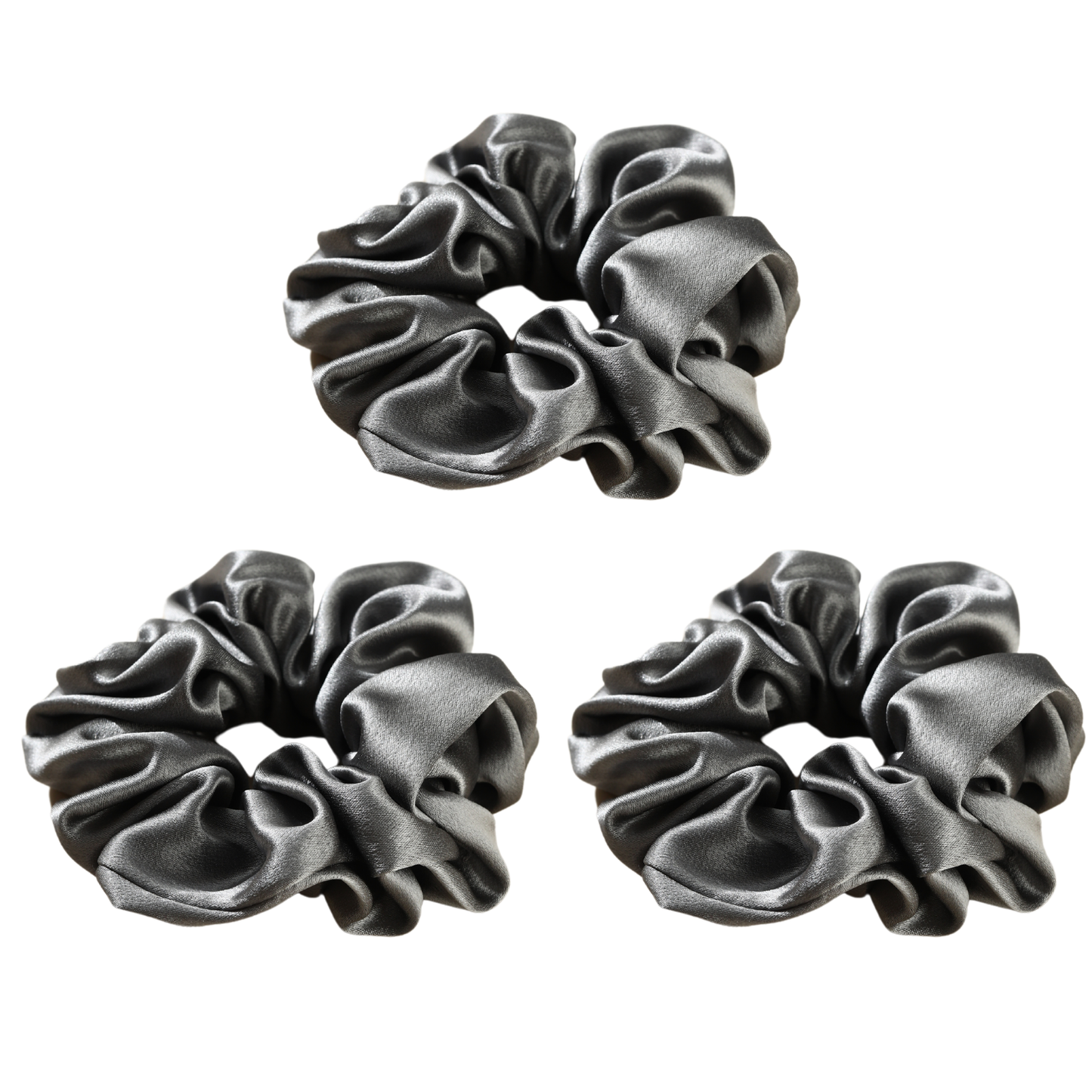 Roserel Mulberry Charcoal Midnight Scrunchie Pack of 3