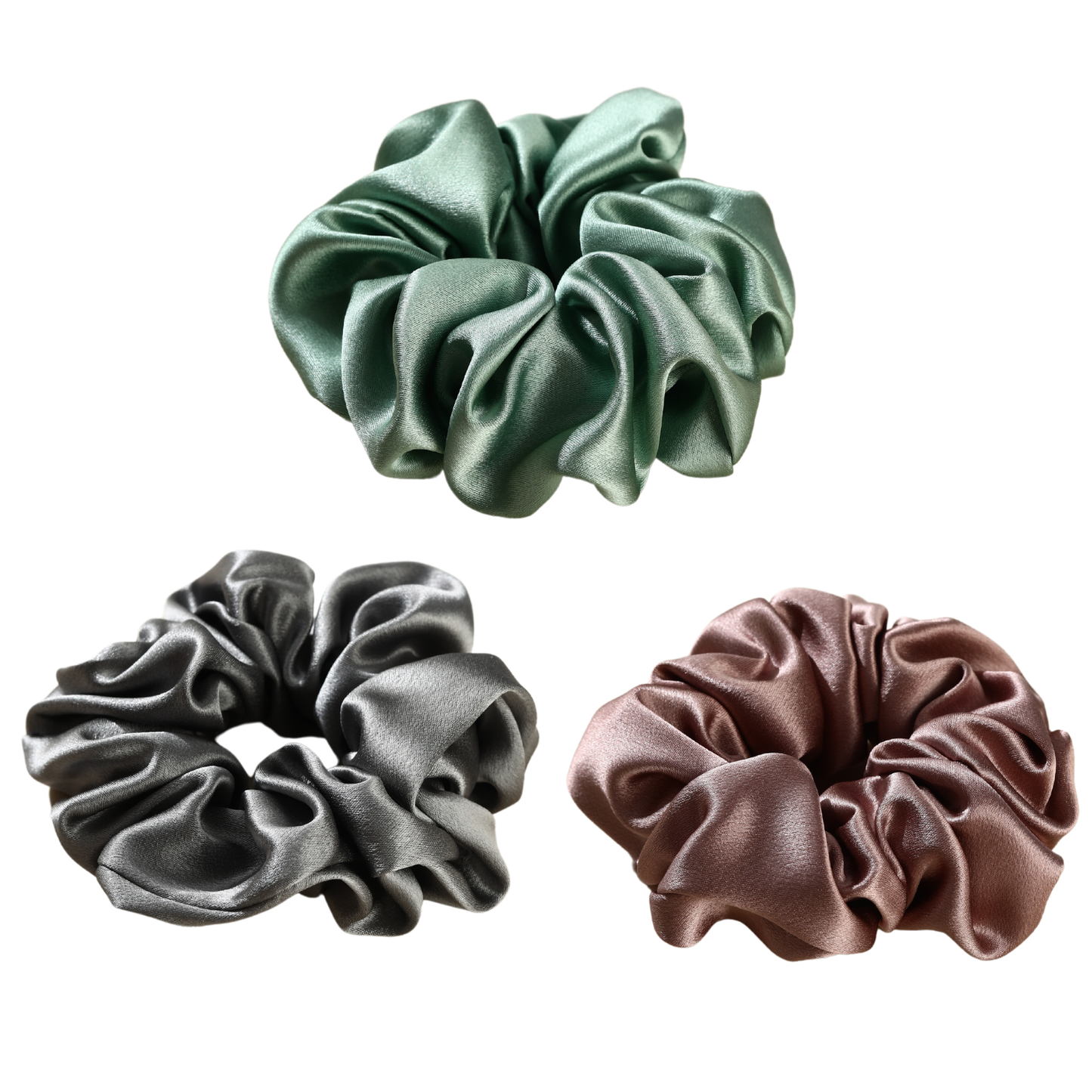 Roserel Mulberry Emerald Night Scrunchie Pack of 3