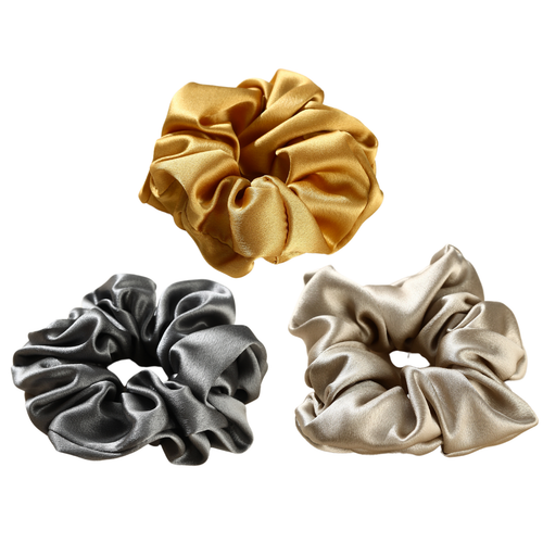 Roserel Mulberry Golden Night Scrunchie Pack of 3