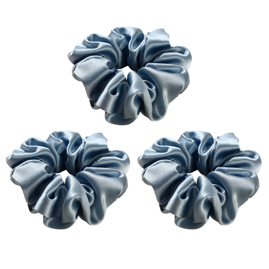 Roserel Mulberry Light Celestial Blue Scrunchie Pack of 3