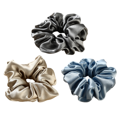 Roserel Mulberry Midnight Shine Scrunchie Pack of 3