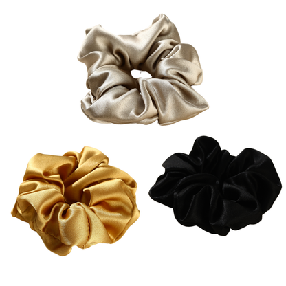 Roserel Mulberry Platinum Glow Scrunchie Pack of 3