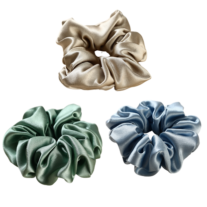 Roserel Mulberry Platinum Jewel Scrunchie Pack of 3