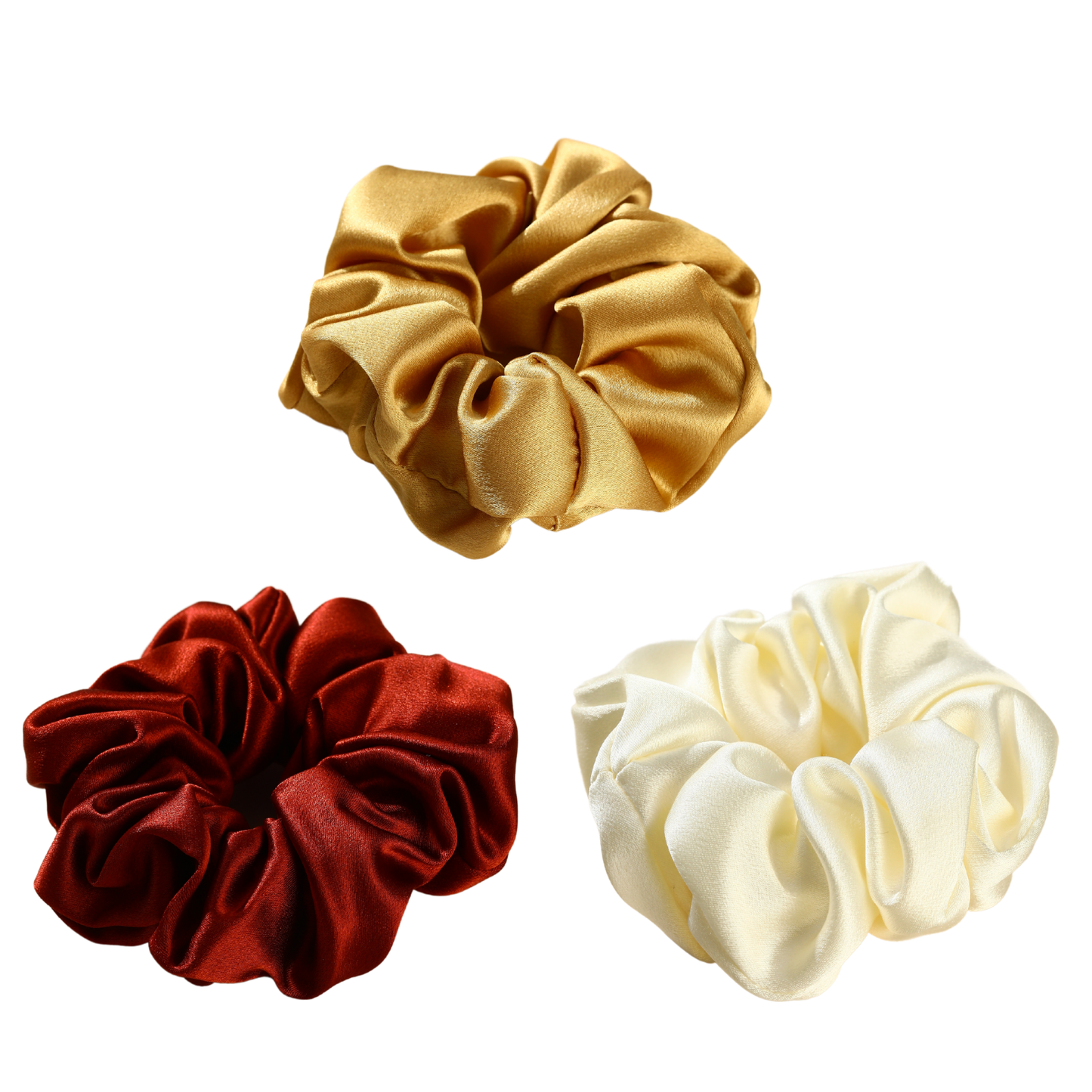 Roserel Mulberry Sunset Glow Scrunchie Pack of 3