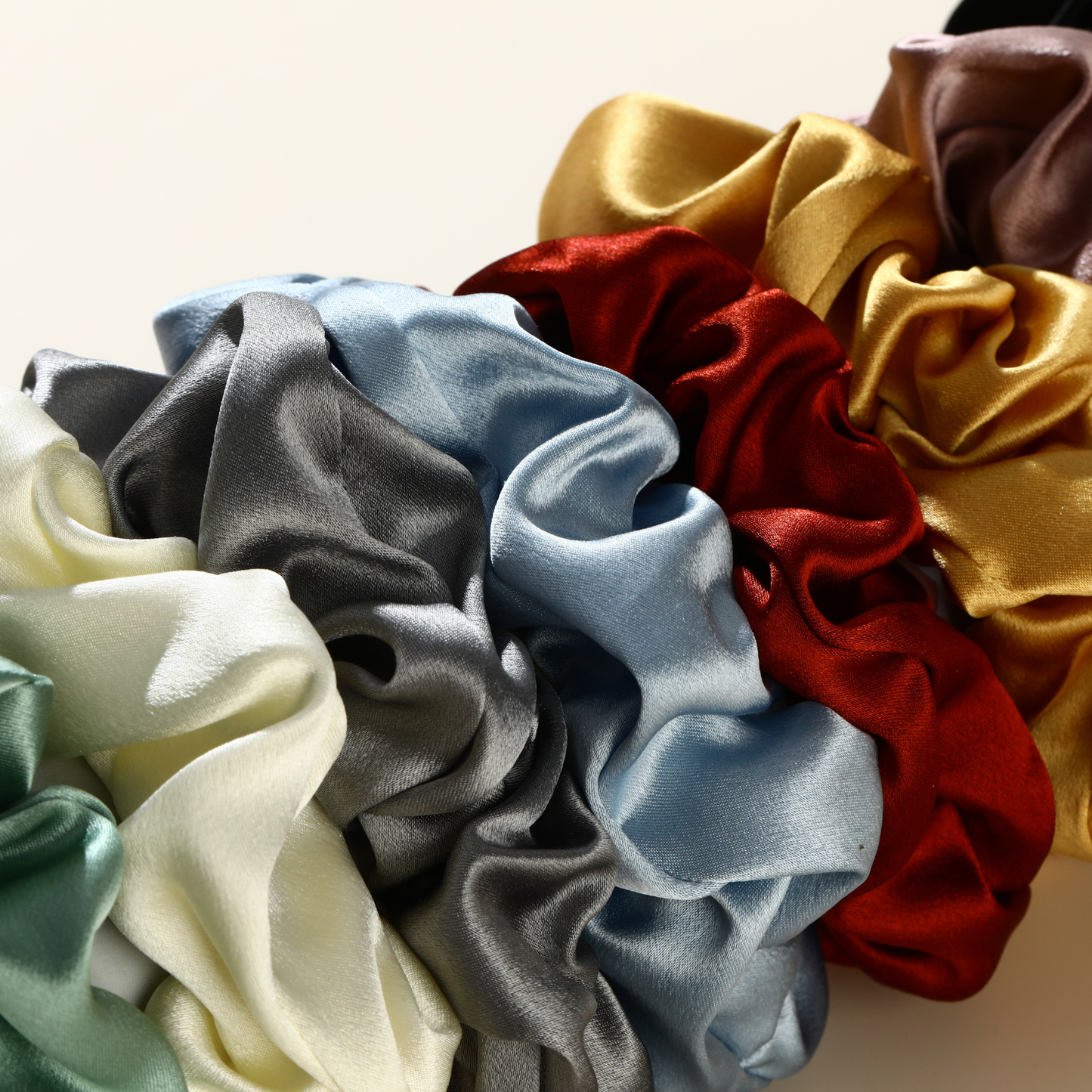 Roserel Mulberry Gold Royal Scrunchie Pack of 3